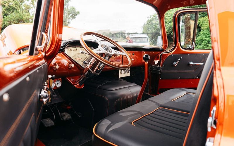 cheverolet 55 COE truck interior 4